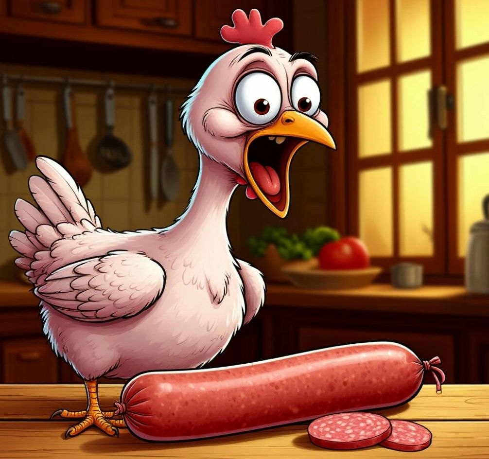 Саратовцам рассказали о производстве говяжьей колбасы из старых кур